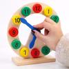 Wooden Clock Toy for Kids - Colorful Educational Time Learning Board for Preschool Teaching & Cognitive Development
