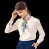 Sangbai Coconut Rhyme Double-Sided Floral Silk Scarf