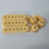 FLEOR Set von 50/50/52mm ST Single Coil Gitarren Tonabnehmer Abdeckungen 2 Ton 1 Volume Regler Schalterspitzen SSS Gitarrenteile