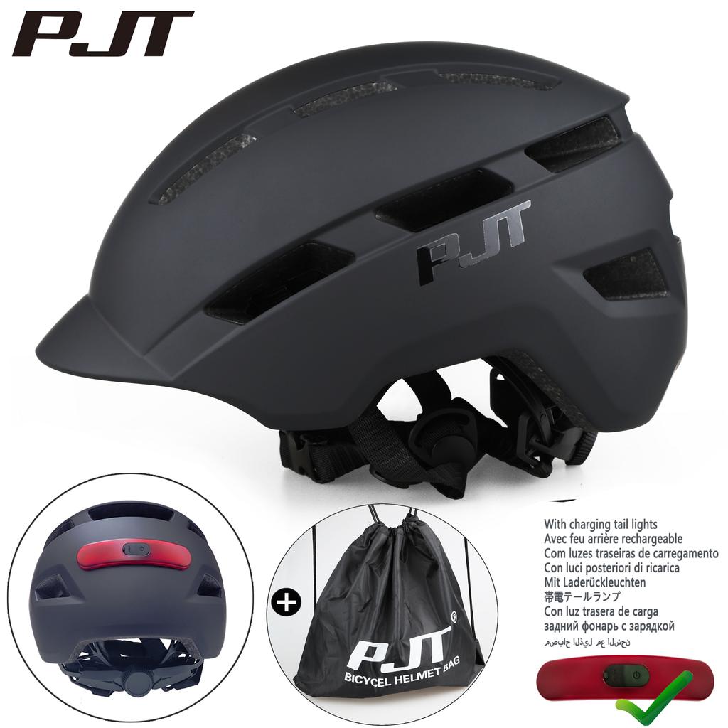 Pjt Cycling Helmet In-Mold Road Usb Rechargeable Tail Light/Helmets Bag For Your Choice Bicycle Helmet Safe Hat Mtb Bike Helmet