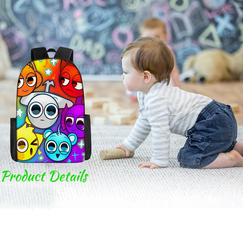 Large-capacity Backpack For Primary And Secondary School Students, Cartoon Shoulder Bag And Pencil Case For Children