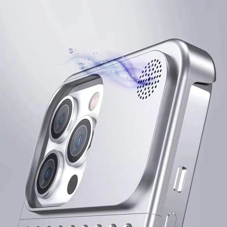 Exquisite Aromatherapy 16 Pro Max Case for IPhone 15 14 Plus 13 12 Pro Max Aluminum Metal Frameless Anti-scratch Luxury Cover