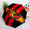 Sport Club Football Crest Printed Automatic Umbrella, 8-Frame for Travel, Camping, Casual Umbrella, Essential Gift for  for Family and Friends