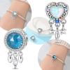 Dreamy Authentic copper Sea Blue Dream Catcher Wish Gem Zircon Bead Compatible With Women Bracelets Diy Fine Valentines Gift Jewellery