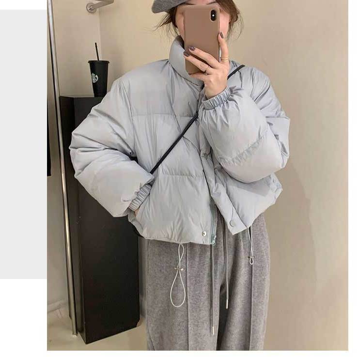 New short cotton clothes women's fashion casual loose stand-up collar small thickened bread clothes jacket