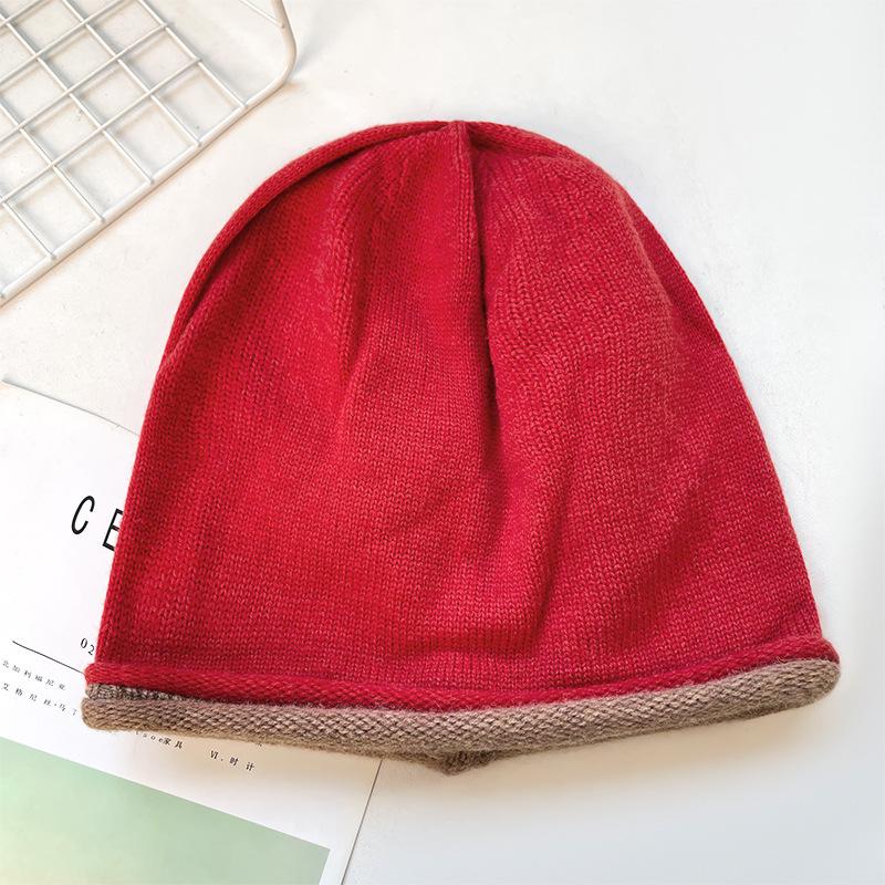 

Autumn and Winter Large Head Circumference Woolen Hat To Keep Warm and Ear Protecting Knitted Hat Korean Style Versatile Confinement Hat one size