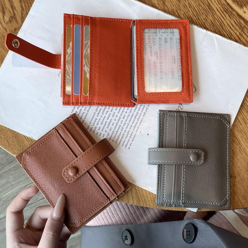 Ultra-thin Card Bag Women's Short Korean Multi-card ID Mini Leather Case Simple Compact