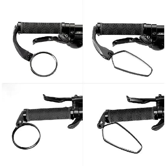 ROCKBROS Mountain Road Bike Mirror HD Folding Bicycle RearView Mirror 360° Adjustable Handlebar Looking Glass PC MTB Accessories