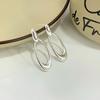 Geometric Oval Ring Earrings for Women's Heavy Industry Niche Design New Earrings