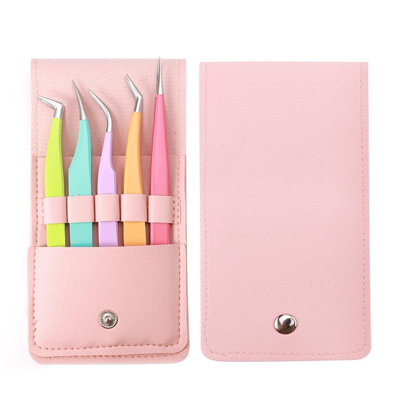 

Пинцет для накладных ресниц из нержавеющей стали, цветной золотой зажим для перьев, двойной зажим для ресниц, пинцет для наращенных ресниц