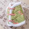 Pet clothes floral national style disc buckle teddy than bear small dog velvet autumn and winter warm dog cotton coat vest