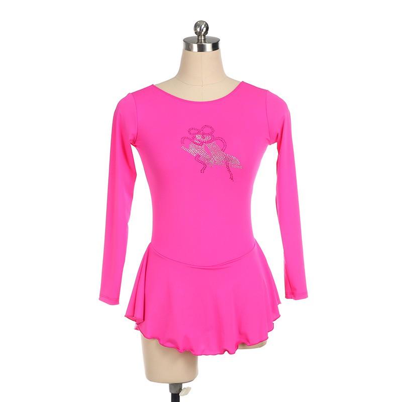 Girls Women Figure Skating Performance Dress Competition Costume Nylon Spandex Skirt Stage Outfit