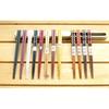 Nagao Chopsticks and Chopsticks Case Set, 23cm, Gold Double-Line Design, Vermilion, Wood, Made In Ja