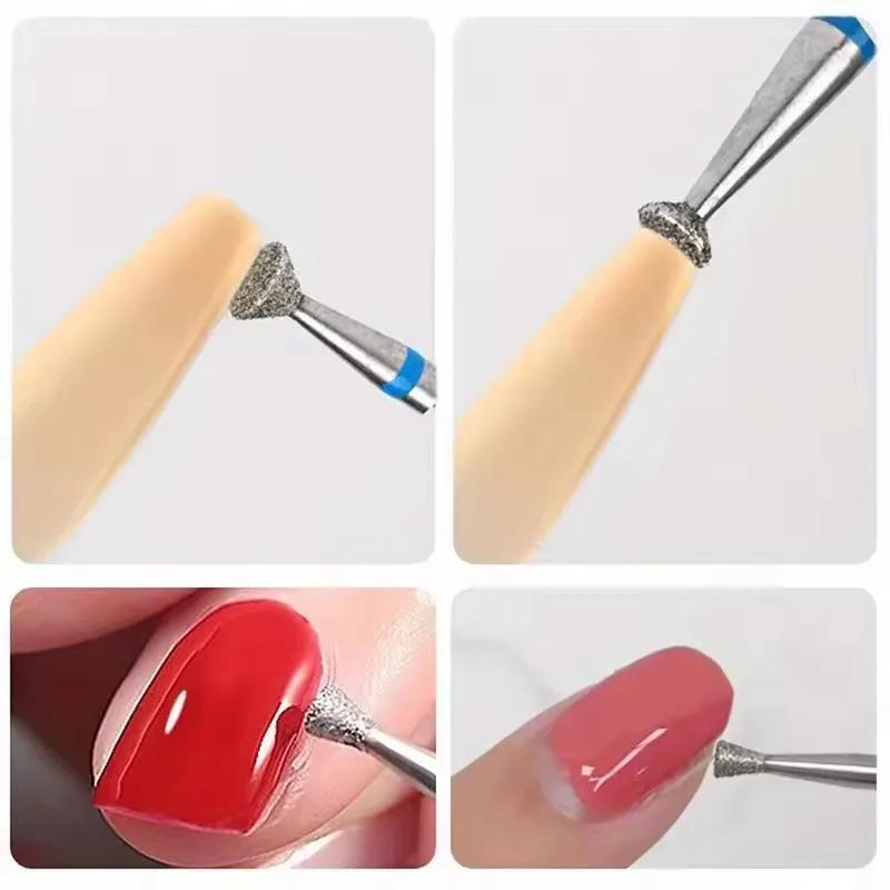 1PCS Diamond Cutter Manicure Nail Drill Bits Electric Nail Files White Grinding Bits Mills Cutter Nail Art Tools Accessories