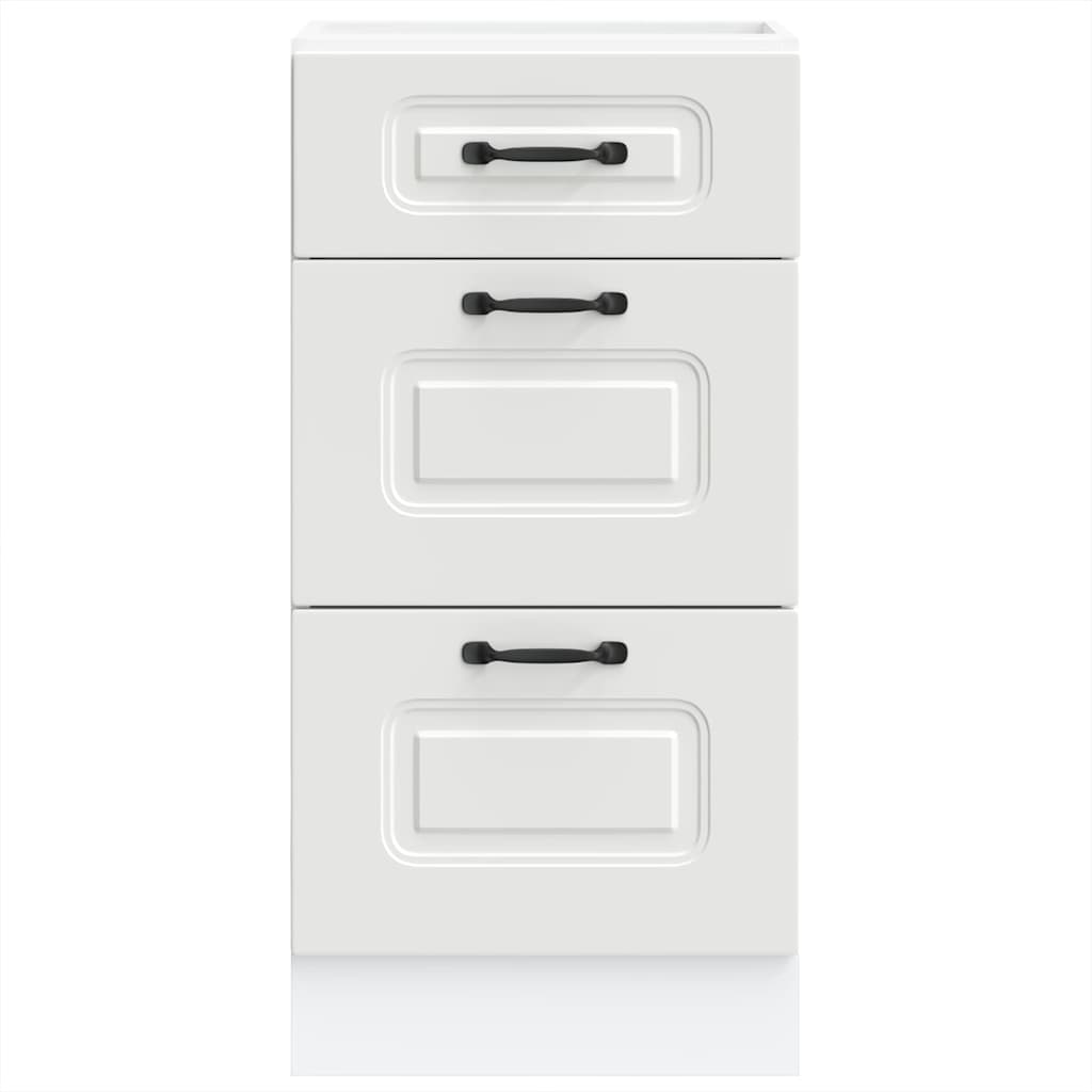 vidaXL Kitchen Base Cabinet Kalmar White Wood Composite