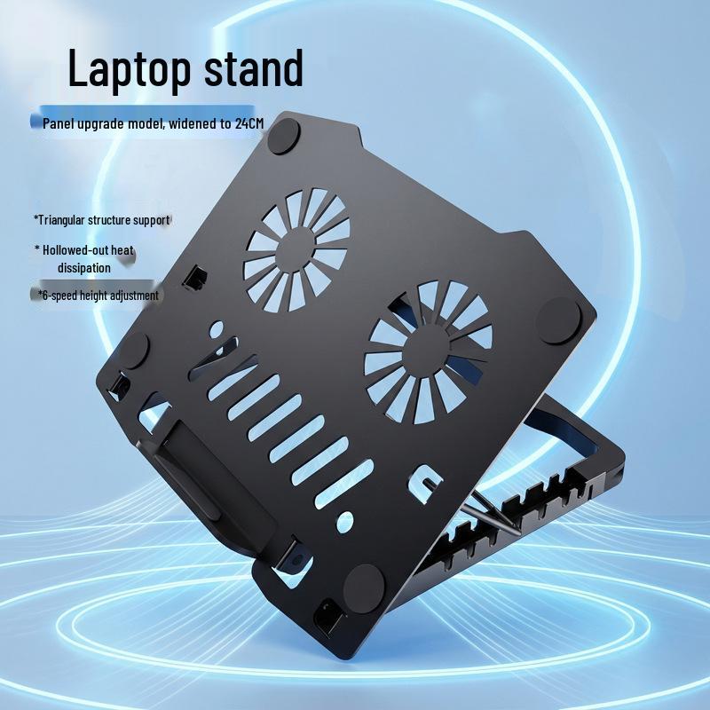Foldable All-Metal Laptop Cooling Stand with Portable Storage and Adjustable Height