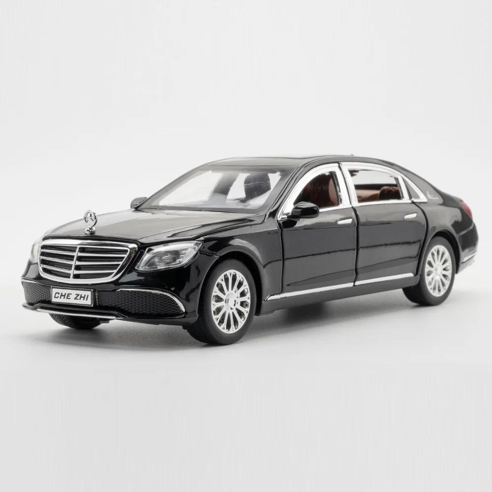 1:24 E300El W140 320Sel Auto Speelgoed Legering Diecast Model Wiel Stuur Miniatuur Auto Licht Geluid Voertuig Speelgoed Perfecte Cadeaus Voor Jongens