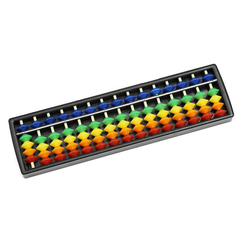 1PC 15 Digits Column Abacus Arithmetic Soroban Calculating Counting Math Learning Tool For Children Portable Chinese