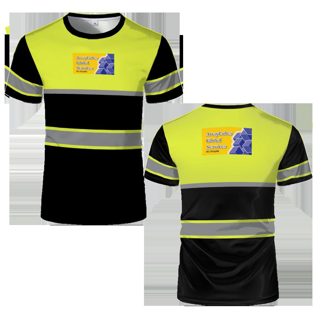 T-shirt da Lavoro di Sicurezza 3D in Cotone da Uomo - Traspirante, Assorbente il Sudore, Comoda a Maniche Corte, Uniforme Sportiva