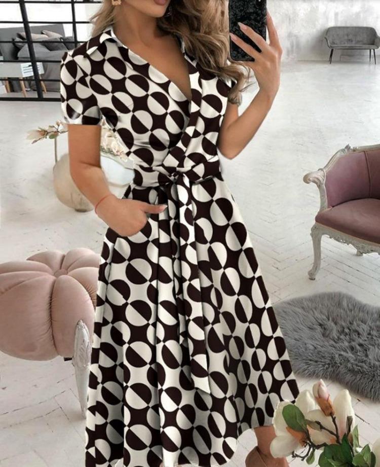 Summer Vintage Rainbow Striped Print Button Up Shirt Dress Women Casual Elegant Long Maxi Dresses Ladies Short Sleeve