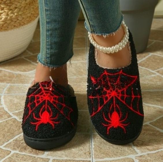 Fashion House Fuzzy Slipper Men Male Ghost Face Blue Evil Eye Home Shoes Plush Winter Warm Indoor Floor Non Slip Women Female Halloween