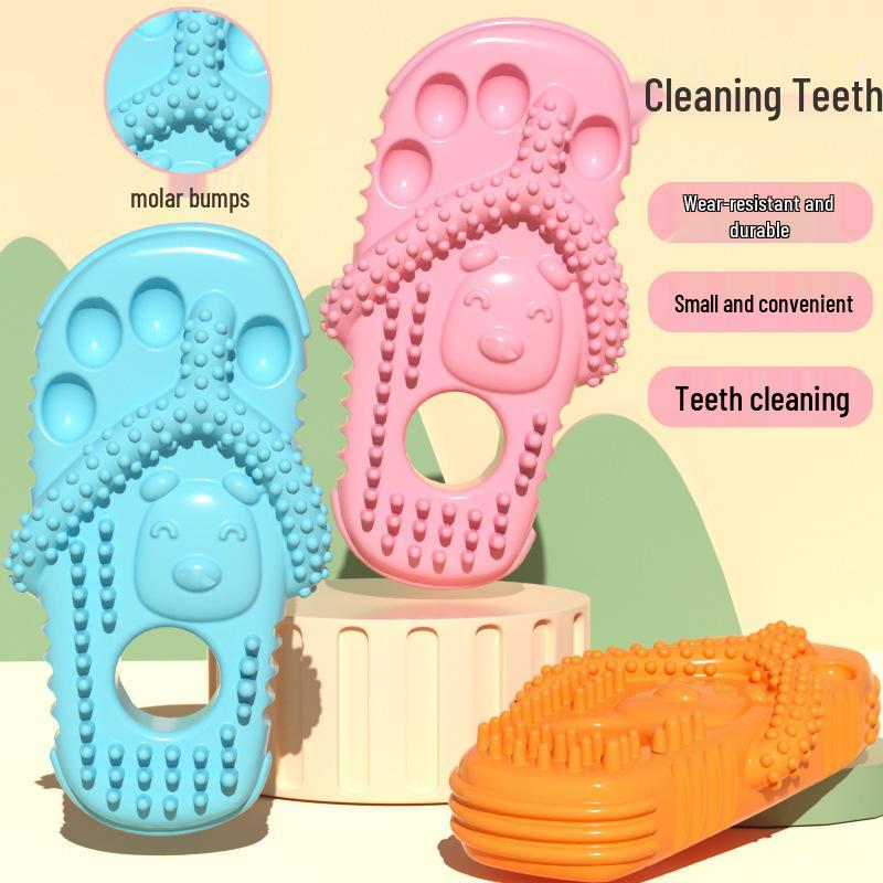 Dog Chew Toy: Slipper Shape, Bite-Resistant, Energy-Burning, Molar Cleaning Toy