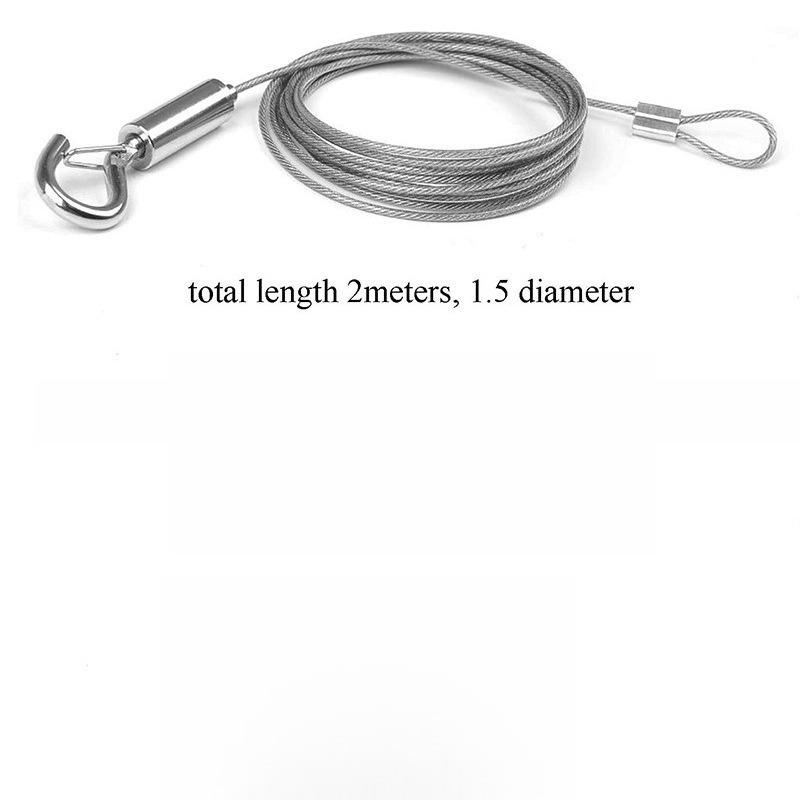 1SET 304 stainless steel suspension single double hook adjustable height insurance lighting anti-drop anti-lock wire