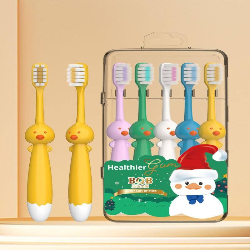 5/8 шт. Дитячі зубні щітки з м'якою щетиною, дитяча мультяшна зубна щітка у формі курчати для дітей 3-12 років