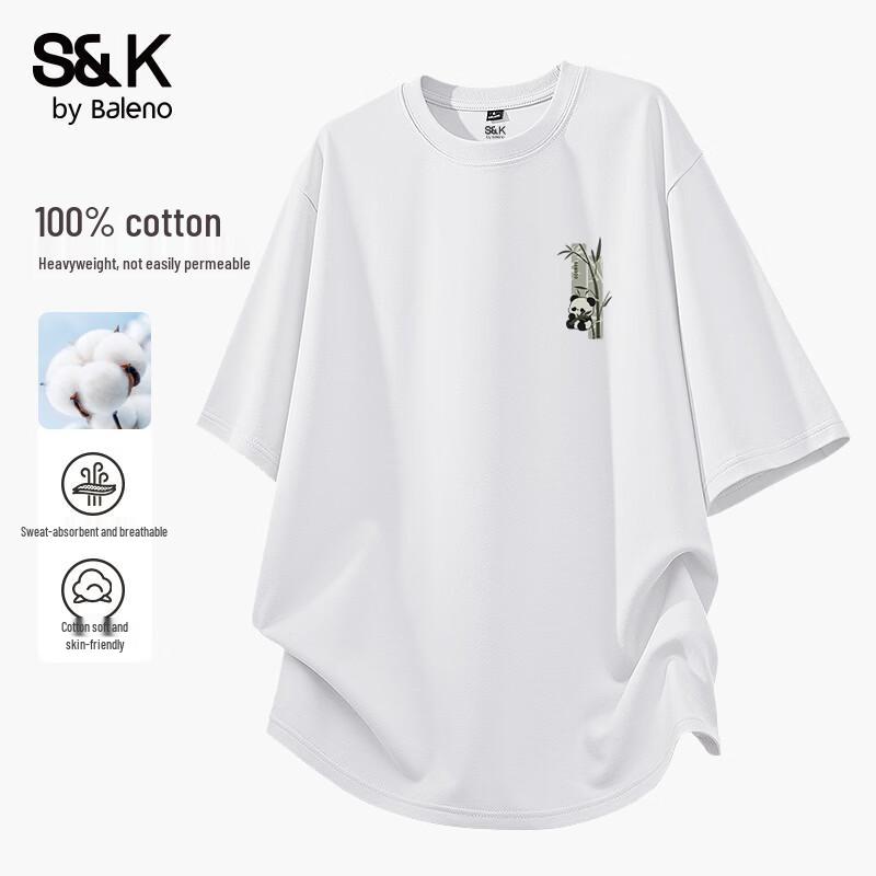 

Baleno Men s S&K Series Pure Cotton Short Sleeve T-Shirt 4XL