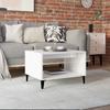  Coffee Table, High Gloss White, 60x50x40 Cm