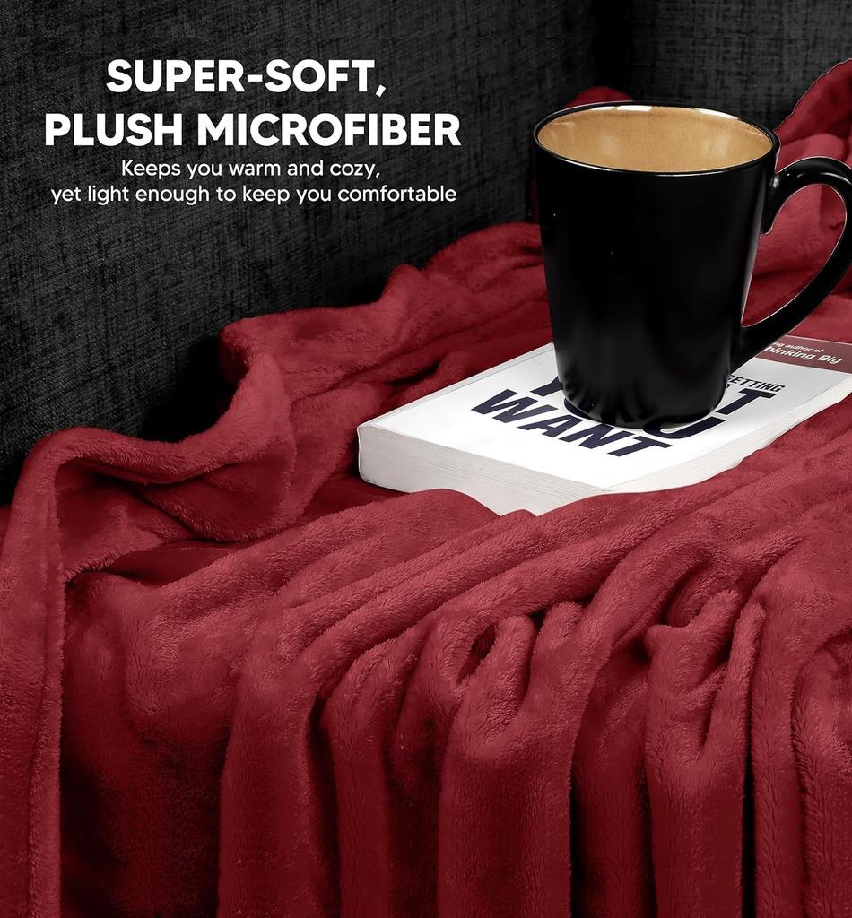 Super-Soft Mid Winter Fleece Double Blanket Cozy Heaven Deluxe Fleece Blanket Ultra-Soft Fluffy & Warm, 228.6 X228.6 CM