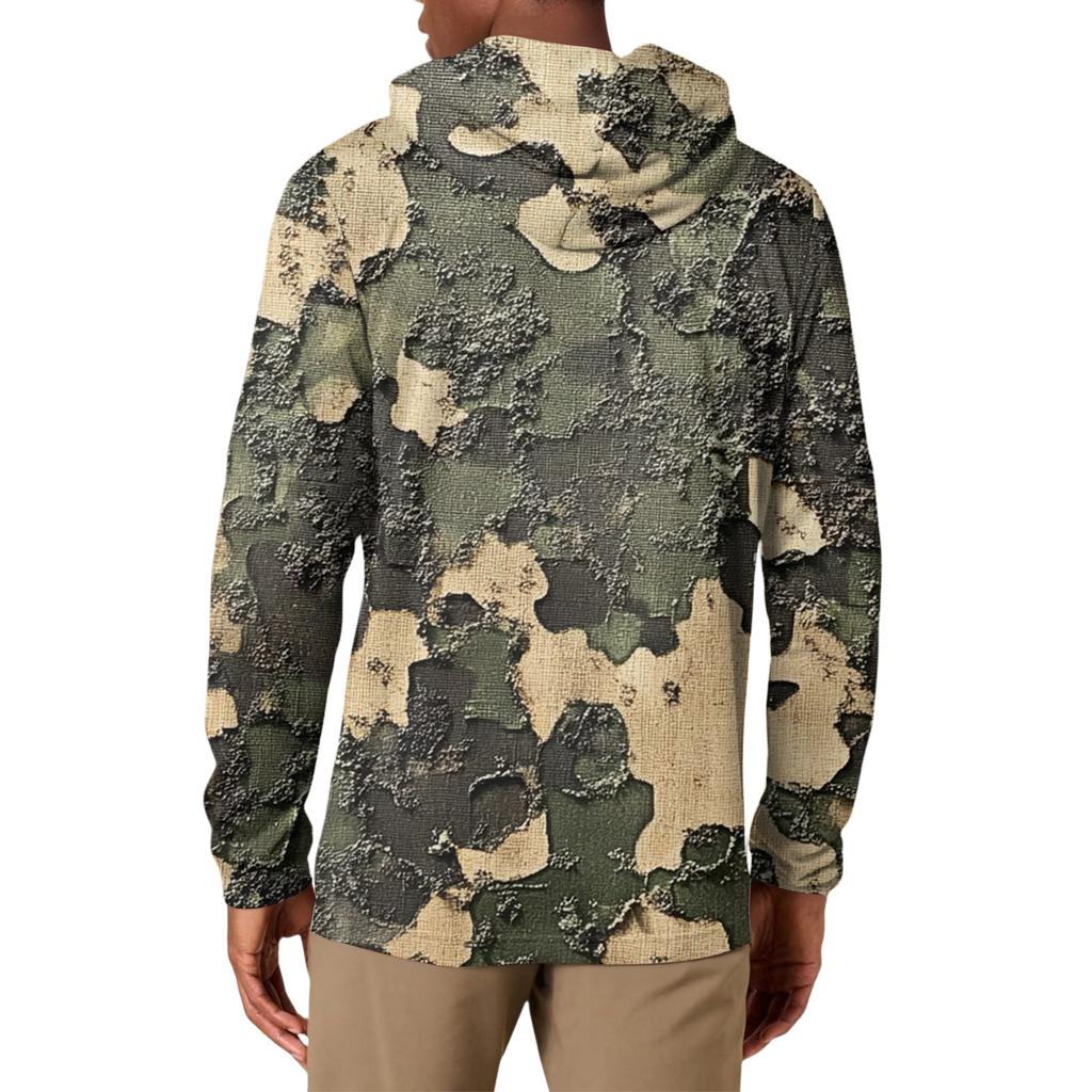 Men's Loose-fitting Casual Camouflage Print Hooded Sweatshirt