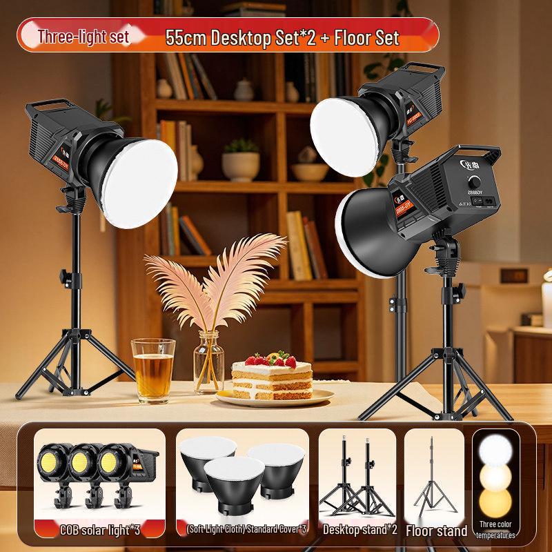 100W Food Photography Desktop Fill Light for Live Streaming & Constant Light Shooting