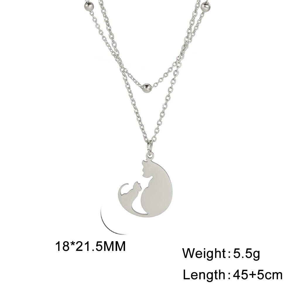 Cazador Cute Animal Cat Pendant Necklace for Women Lovely Paw Choker Neck Chain Stainless Steel Jewelry Birthday Gift 2026