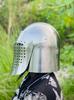 Medieval Barbute Helmet: 18 Gauge Steel Italian Knight Armor