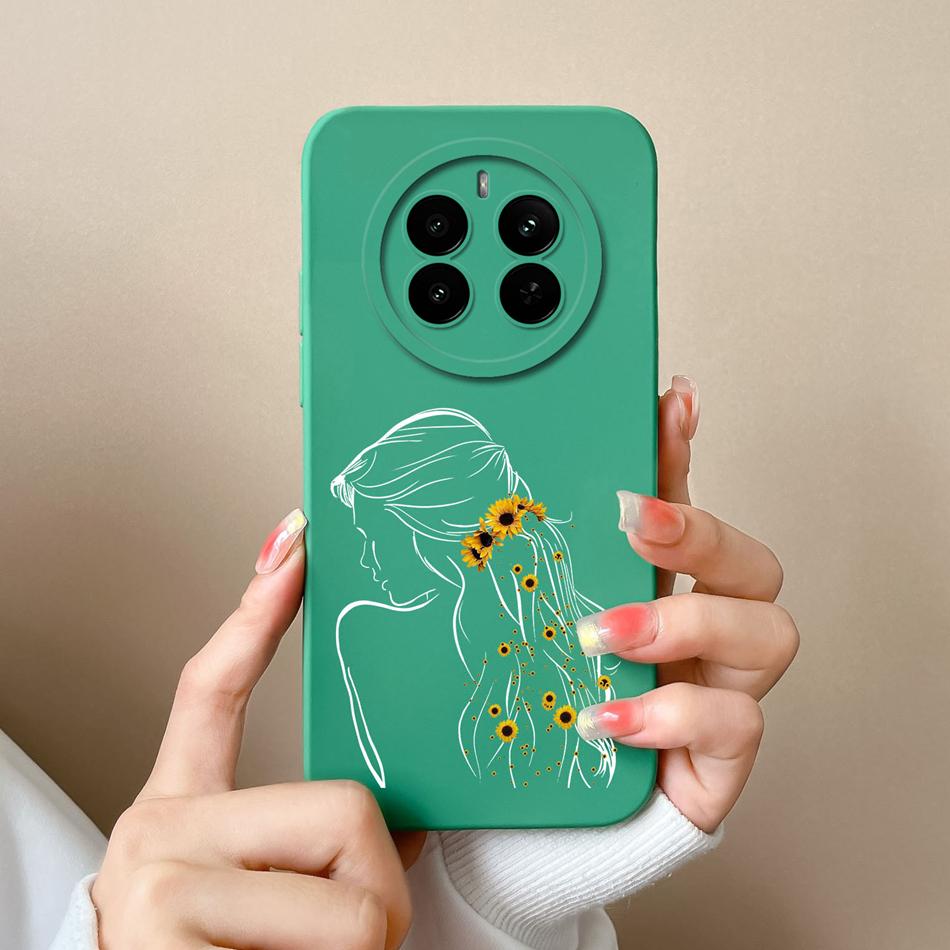 Love Heart Case For Realme 12 Pro Plus 12 Lite Back Cover For Realme12 4G Funda Liquid Silicone Camera Protection Phone Housing