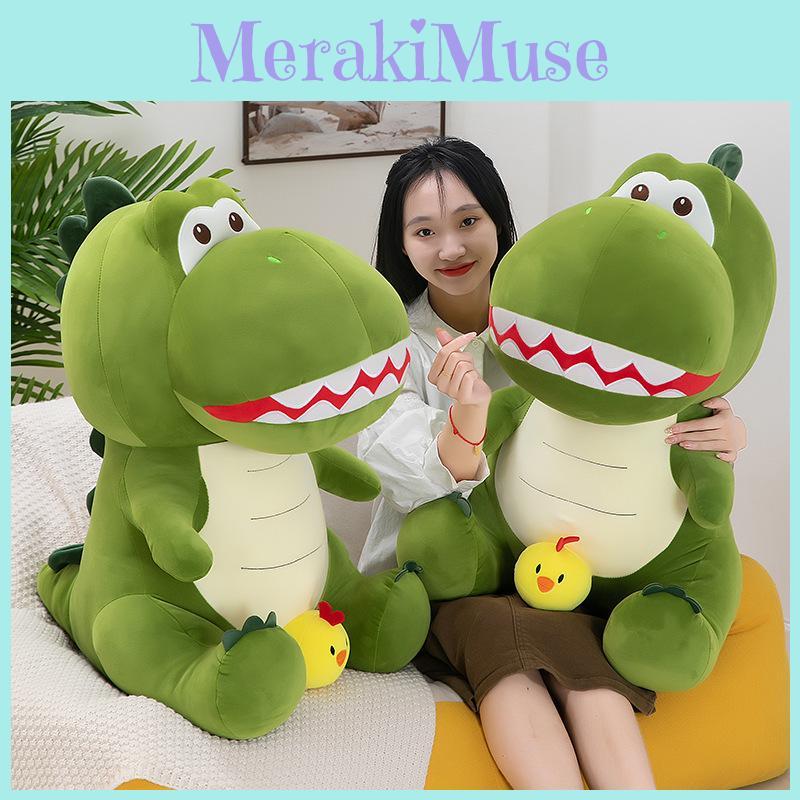 Green Chick Dinosaur Plush Toy Animal Stuffed Doll Room Decoration Kids Gift