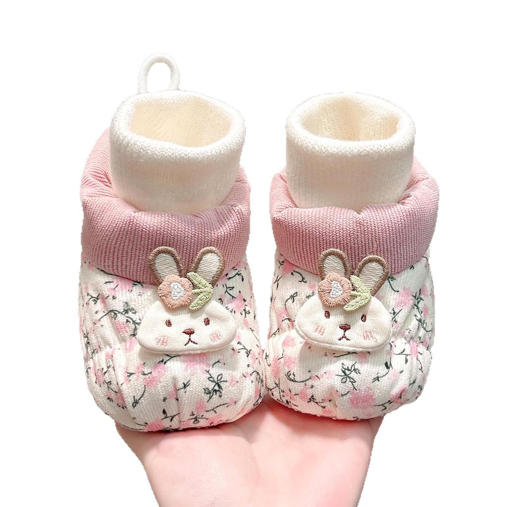 Unisex Baby Pre-Walking Soft Sole Shoes with Drawstring - Non-slip, Warm Cotton for 0-12 Months