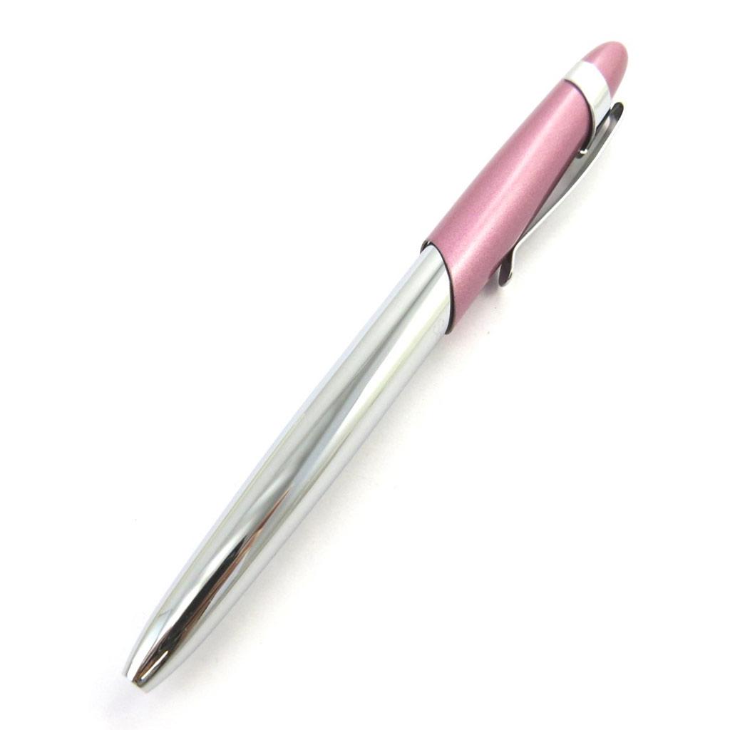 Les Trésors De Lily [M7753] - Stylo créateur 'Académie' rose argenté - 14 cm