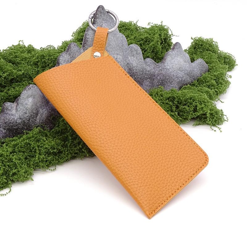 Portable PU Leather Eyeglass Case, Hanging Eyeglass Storage Bag, Sunglasses, Eyeglass Bag, Convenient Keychain