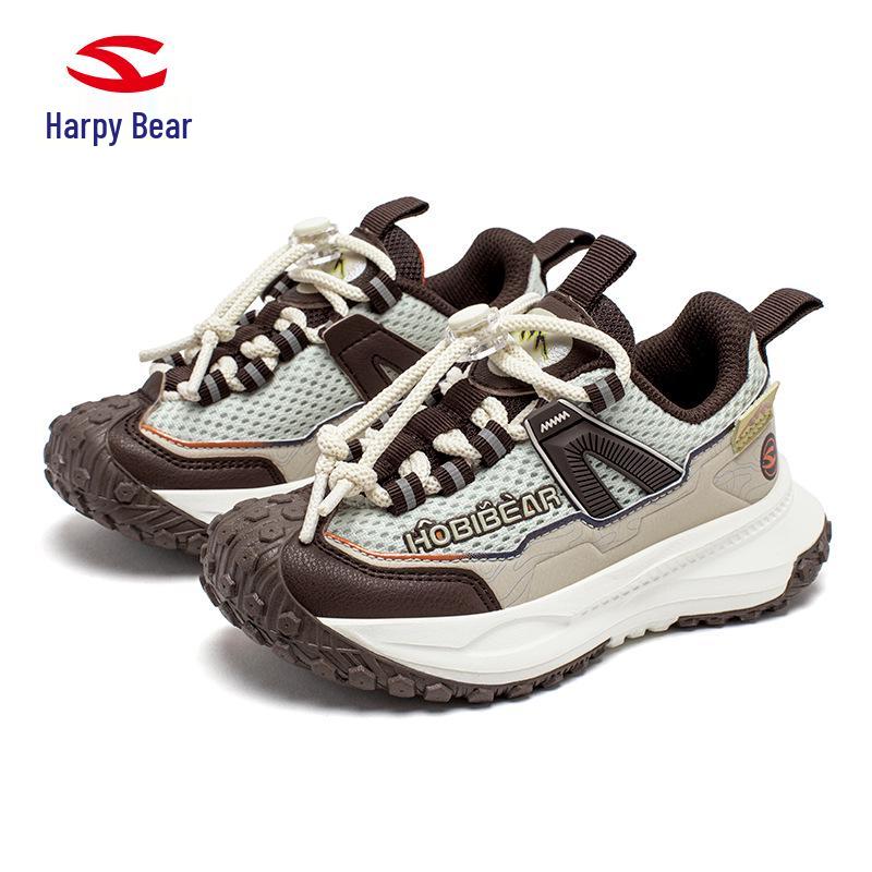 Hapi Bear Children's Double Mesh Casual Shoes with Tire Sole for Boys and Girls - Spring and Autumn Season