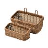 Hand-woven Wall-mounted Storage Basket, Made Of Plastic Imitation Rattan, Creative Decorative Storage Basket For Indoor Walls.