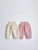 Kids' Korean Style Corduroy Heart-Shaped Casual Pants for Spring 2026 - Unisex Long Carrot Pants for Boys and Girls