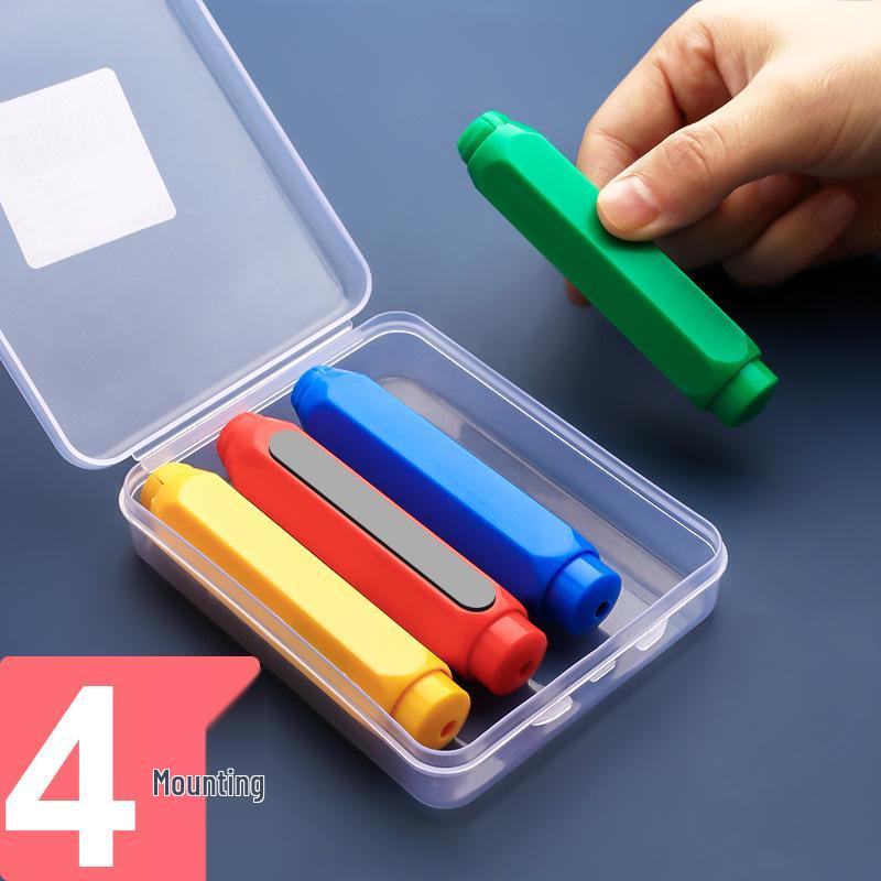 Magnetic Dust-Free Chalk Holder with Automatic Grip