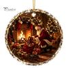 Acrylic Holiday Tree Decoration Christmas Landscape Scene Ornament for Decor, Decorative Elegant Hanging Keepsake Party And Seasonal Home Decorations