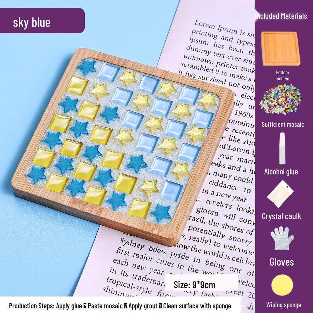 DIY Mosaic Coaster Craft Kit for Kids - Patchwork Creative Art
