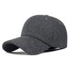 Mens Winter Warm Wool Baseball Cap with Ear Flaps Adjustable Hat