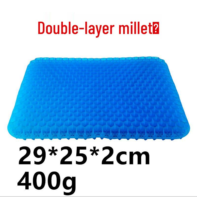 Gel Honeycomb Seat Cushion - Breathable, Double-Layer, Square Ice Pad for Car and Chairs