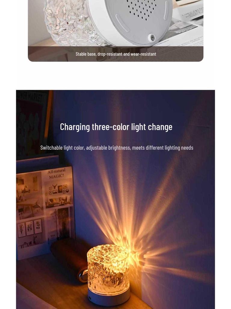 Romantic Rotating Aurora Projector: Water Ripple Atmosphere and Night Light