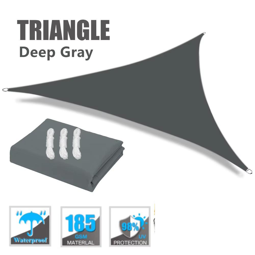 

7M/5M/3M/2M Large Triangle Waterproof Sun Shade Sail Canopy For Outdoor Garden Patio Awning Tents Pool Sunshade Cloth 3Mx3Mx4.25M